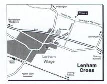 Location Map of the Lenham Cross